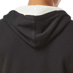 Unisex Black Heavyweight Sherpa <b>Lined</b> Full Zip Hoodie Warm <b>Fleece</b> Hooded Sweatshirt Winter <b>Jacket</b> Custom Logo OEM - Product Image 4
