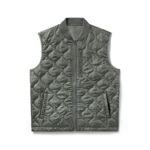 Men's Vintage <b>Quilted</b> Gilet <b>Quilted</b> Stand Collar Zipper Button Down Insulated Waistcoat with Pockets for Fall <b>Winter</b> Woobie Vest - Product Image 1