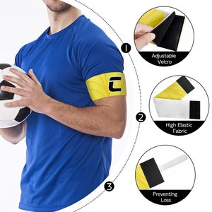 Brazaletes de Capitán de Fútbol Personalizados con Cierre de Gancho y Bucle, Transpirables, Antideslizantes, Suaves, Ajustables y Elásticos para Entrenamiento de Fuerza - Product Image 4