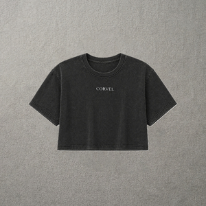 T-shirt classique personnalisé à col rond, coupe oversize et courte, pour femme, en coton premium délavé à l'acide, style vintage, idéal pour le quotidien et le sport. - Product Image 3