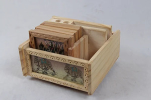 Revolving <b>Pine</b> Wood Mobile Cum Pen Holder Handmade Desk Organizer for Office and Home Decor - Product Image 2