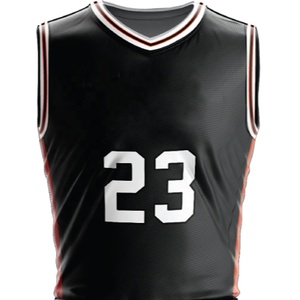 Ensemble d'uniformes de basketball en polyester de haute qualité, respirant, couleurs personnalisables, impression numérique antibactérienne, tenue d'équipe, grandes tailles - Product Image 2