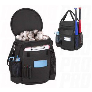 Sac d'équipement de baseball professionnel avec plusieurs compartiments pour balles, battes, gants, casque, chaussures et accessoires, grande capacité - Product Image 1