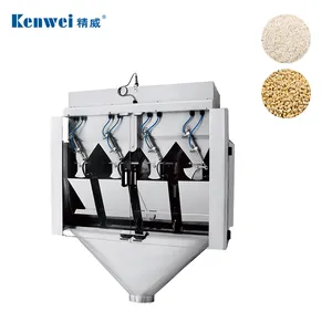 Automated 4 head linear weigher packaging machine high speed rice sugar salt coffee packing machine