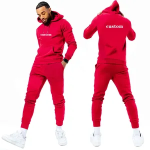 Conjunto Deportivo de 2 Piezas para Hombre, Talla Grande, Ligero, Sudadera con Capucha y Pantalones de Algodón, Elástico en 4 Direcciones, Transpirable y Absorbente de Sudor - Product Image 5