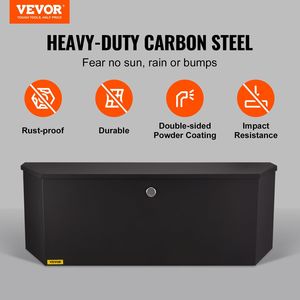 Heavy Duty Carbon Steel Trailer Tong <b>Box</b> <b>Tool</b> Chest with Lock Keys Utility Trailer <b>Storage</b> - Product Image 2