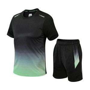 Ensemble short et t-shirt respirant personnalisé avec logo imprimé, meilleure vente, faible MOQ, tailles plus grandes pour hommes - Product Image 4