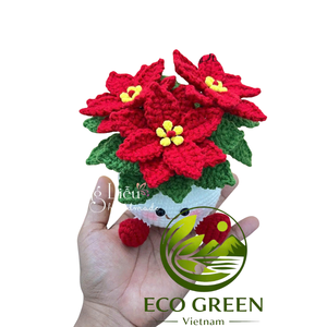 Handmade Crochet Christmas Centerpiece Potted <b>Tree</b> Snowman Santa Holiday Decoration for Home Shop Hotel Event Wholesale Bulk - Product Image 3