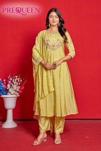 Kurti Tradicional Indio para Mujer, Bordado a Mano, para Todas las Temporadas, Ideal para Bodas, Fiestas y Uso Casual, Corte Regular, Disponible en Stock - Product Image 1