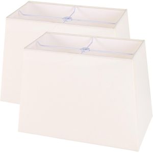 Set di 2 Paralumi Quadrati in Tessuto Wellmet Classic Modern, 30x35x25 cm, Senza Necessità di Montaggio, per Lampade da Tavolo - Product Image 2