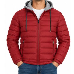 Veste matelassée personnalisée haut de gamme pour homme, manteau d'hiver chaud et isolé, vêtement d'extérieur décontracté, fournisseur en gros OEM ODM - Product Image 1