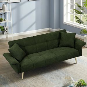 70.1\" Convertible <b>Double</b> Sofa <b>Bed</b> with <b>Folding</b> Armrests Futon Style for Living Rooms and Small Spaces - Product Image 6