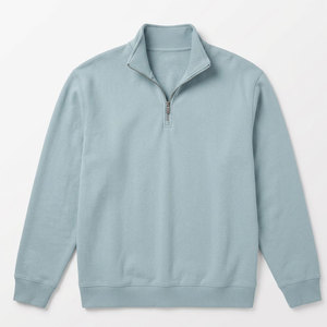 Sudadera con Capucha para Hombre, Color Azul Claro, Corte Regular, 100% Algodón Ecológico, Color Sólido, Tejido de Punto, para Otoño - Product Image 1