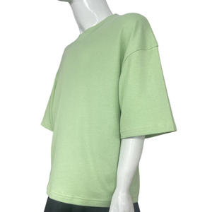 Camiseta de Manga Corta para Hombre, Corte Regular, Cuello Redondo, 100% Algodón, Color Sólido, Secado Rápido, Transpirable, Casual, Hombros Caídos - Product Image 4