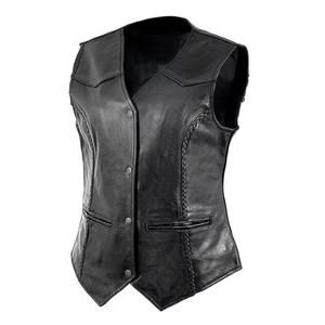 Chaleco de Cuero de Alta Calidad a Bajo Precio, con Logotipo Personalizado, Ligero, para Motociclistas, Precio Económico, OEM Personalizado - Product Image 1