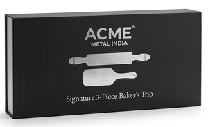 Set of 3 Stainless Steel <b>Rolling</b> <b>Pins</b> in Modern Design with Polished Finished Perfect for Versatile Roti and Dough Making - Product Image 6