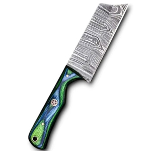 มีดเหล็กดามัสกัสลายบิดเกลียว ด้ามตรง สำหรับล่าสัตว์และตั้งแคมป์กลางแจ้ง ปรับแต่งได้ตามต้องการ รองรับ OEM/ODM ด้ามไม้ปักก้า - Product Image 1