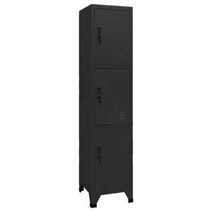 Armoire de rangement en acier noir 15 \ "x 17.7 \" x 70.9 \" - Product Image 1
