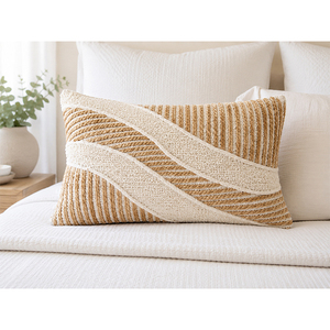 100% Cotton Woven Decorative Cushion Cover Handmade Textured Rope Embroidery Throw Pillow Cover for <b>Sofa</b>, <b>Bed</b> & Home Decor - Product Image 4