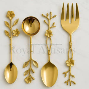 Modern Gold-Plated Stainless Steel Flatware <b>Set</b> European Style <b>Knife</b> <b>Fork</b> <b>Spoon</b> Comfortable Handle Dining <b>Set</b> - Product Image 4