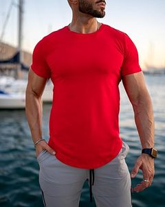 Vêtements de sport personnalisés, vêtements de sport ajustés, vêtements de fitness pour hommes, t-shirts de sport à manches courtes, vêtements de sport décontractés - Product Image 2