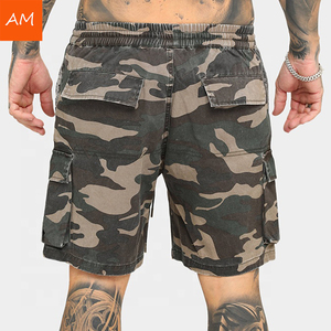 Men Camouflage Cargo Shorts Mid Waist Drawstring Breathable Canvas Bermuda Shorts Casual Style With Pockets - Product Image 6