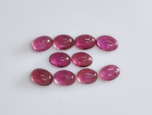 Pierre de tourmaline rose de qualité AAA, forme ovale cabochon, 7*5 mm, 100% PIERRE PRÉCIEUSE NATURELLE, pour la création de bijoux, au prix de gros - Product Image 2
