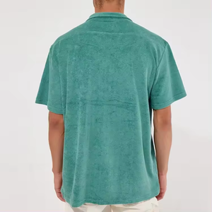 Camiseta de Manga Corta para Hombre, Talla Grande, Hombros Caídos, Sólida, Transpirable, 100% Algodón, Estilo Urbano Informal - Product Image 2