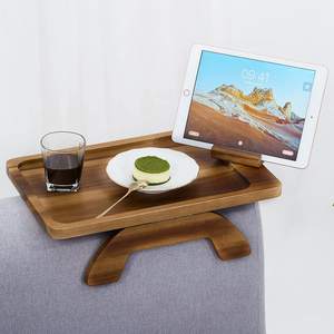 Table de canapé moderne en bois léger |   Plateau d'accoudoir antidérapant OEM pour canapé, idéal pour les mariages et le Ramadan |   Vente en gros - Product Image 1
