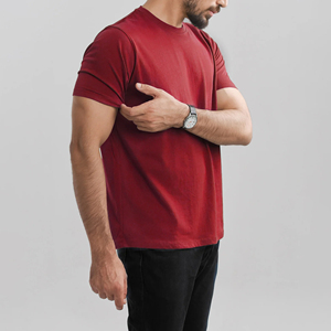 T-shirt uni à manches courtes col rond 100% coton respirant et à séchage rapide pour hommes, haute qualité, prix de gros, meilleure qualité - Product Image 4