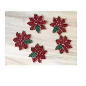 Sous-verres ethniques faits à la main avec perles, vaisselle décorative pour mariage et fêtes à prix avantageux - Product Image 3