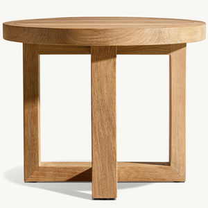 Modern <b>Round</b> Coffee <b>Table</b> for Home Terrace Balcony Hotel or Villa Use Durable Teak Wood with Smooth Finish - Product Image 1