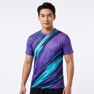 T-shirt personnalisé pour homme, sublimation, col rond, manches courtes, imprimé graphique, respirant, séchage rapide, écologique, streetwear, vêtements de sport - Product Image 6