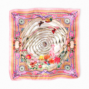 Wholesale Personalized Satin Printed <b>Scarf</b> Fabric for European Israel Island Brand Label Advertising Promotion Corporate Gifts - Product Image 2