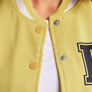 Blouson confortable pour femme, style Letterman, tricoté et crocheté, écologique, séchage rapide, respirant, en polyester/coton, pour l'hiver - Product Image 5