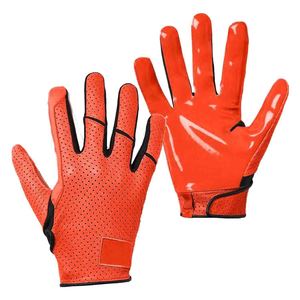 Nuevos Guantes de Fútbol Americano con Diseño Adhesivo Estampado, Logotipo Personalizable, Duraderos, Transpirables y Ligeros - Product Image 1