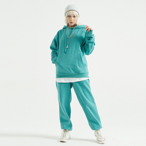 Conjunto de Sudadera Unisex Infield Gear de Color Liso con Cremallera de un Cuarto, Manga Larga, Estilo Casual Urbano, Chándal de Ajuste Holgado con Bolsillos Laterales - Product Image 4