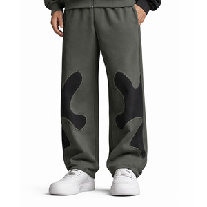 Ensemble de survêtement premium pour homme XD2 vert olive et noir, coupe oversize, streetwear, survêtement de sport, ensemble de vêtements de sport avec logo personnalisé - Product Image 4