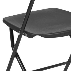 Chaise pliante durable en résine blanche, acier inoxydable, pour extérieur, jardin, événements scolaires, camping, pique-nique, parc, hôtel, usage varié, cuisine, etc. - Product Image 3