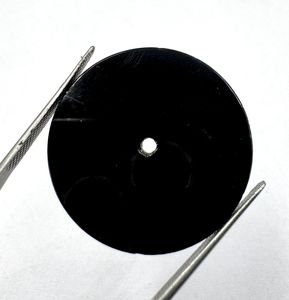 A K Gems High Gloss <b>Black</b> Onyx Dial 28.50mm 0.70mm Natural Stone <b>Watch</b> Accessories From Rajasthan - Product Image 3