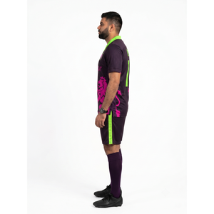 เสื้อฟุตบอลชายแบบสั่งทำพิเศษ-ผ้าโพลีเอสเตอร์ตาข่าย 100%-ชุดแข่งขันฟุตบอลแบบมืออาชีพ-ชุดทีมมืออาชีพ-ผู้ผลิต OEM - Product Image 3