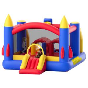 Château gonflable de haute qualité pour l'extérieur, 160x94x96 pouces, aire de jeux, trampoline, toboggan, famille - Product Image 1