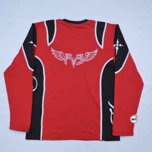 Camisetas de Jersey de Algodón Negro para Hombre, Manga Corta, Cuello Redondo, Corte Regular, con Estampado de Letras Blancas, Estilo Punk, Ribete en Contraste - Product Image 2