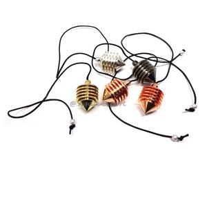 Péndulos de metal de bala tallados a mano Piedras preciosas de ágata de cristal Feng Shui Love Chakra Ball Grabado Dowsing - Product Image 2