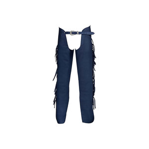 Pantalon d'équitation en cuir bleu marine avec franges, style Jodhpur, pour l'équitation western - Product Image 1