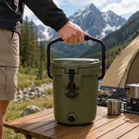 Seau à boissons isotherme 14QT avec robinet, distributeur de glace en LLDPE pour le camping, les pique-niques et les activités de plein air