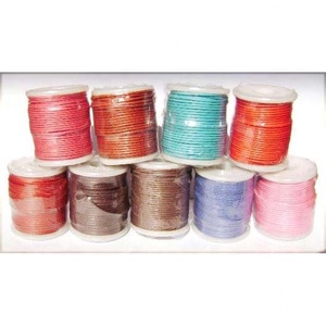 Gran oferta 100% algodón 1mm cordón DIY componentes de joyería para collares pulseras y hallazgos de joyería metálica de alta calidad - Product Image 3