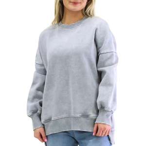 Womens <b>sweatshirt</b> long sleeve pullover soft fleece fabric comfortable style for everyday wear and street fashion - Product Image 1