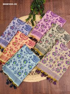 Colección Premium: Saree-Blusa de Algodón Muga con Tejido Floral-Jamdani y Diseño de Tejido Resham para Festivales - Saree Love - Product Image 3