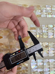 Wholesale Premium <b>Polished</b> Natural White Mother of Pearl Rough Gemstone Square Pieces 15mm Bulk Box Packing - Product Image 5